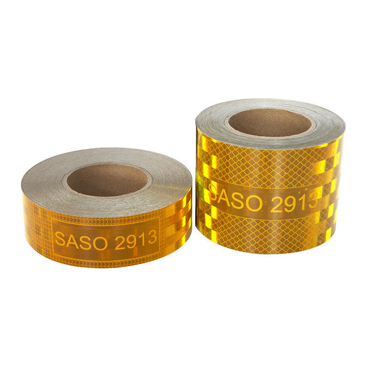 노란색 SASO 2913 중동 시장에 대한 금속화 자착 프리즘 반사 테이프