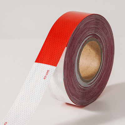 좋은 가격 50mm 2 인치 흰색 빨간색 접착 도트 C2 반사성 안전 테이프 차량용 트럭에 스티커 온라인으로